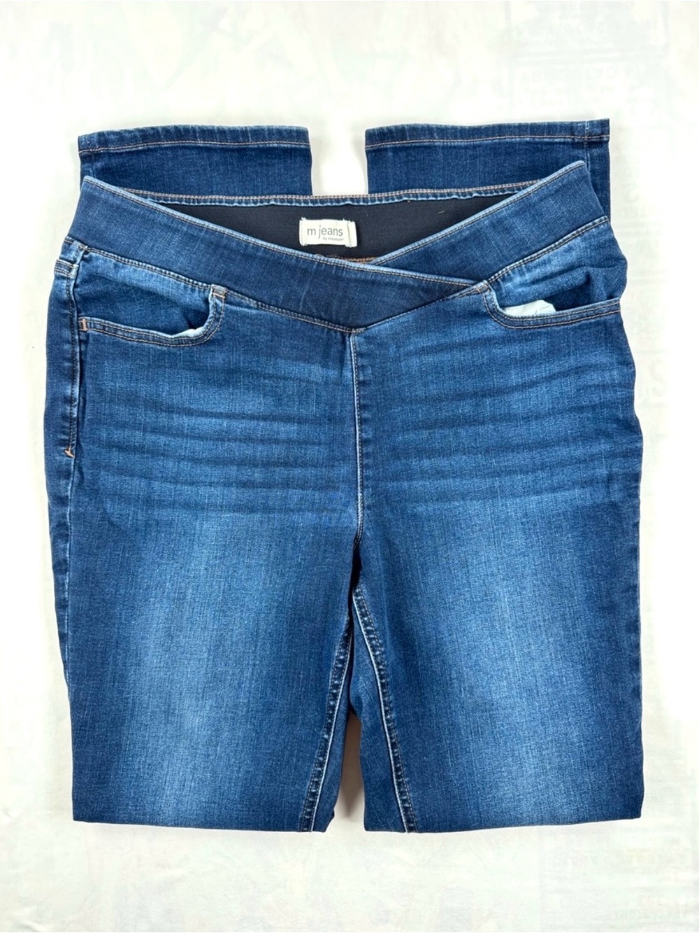 Maurices Women's Barely Boot High Rose Dark Blue Wash Jeggings